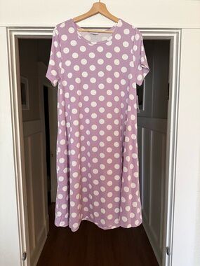 LuLaRoe Lavender Polka Dot Dress